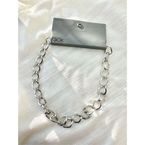 Norstrom’s silver colored chain-link necklace - Picture 1 of 4